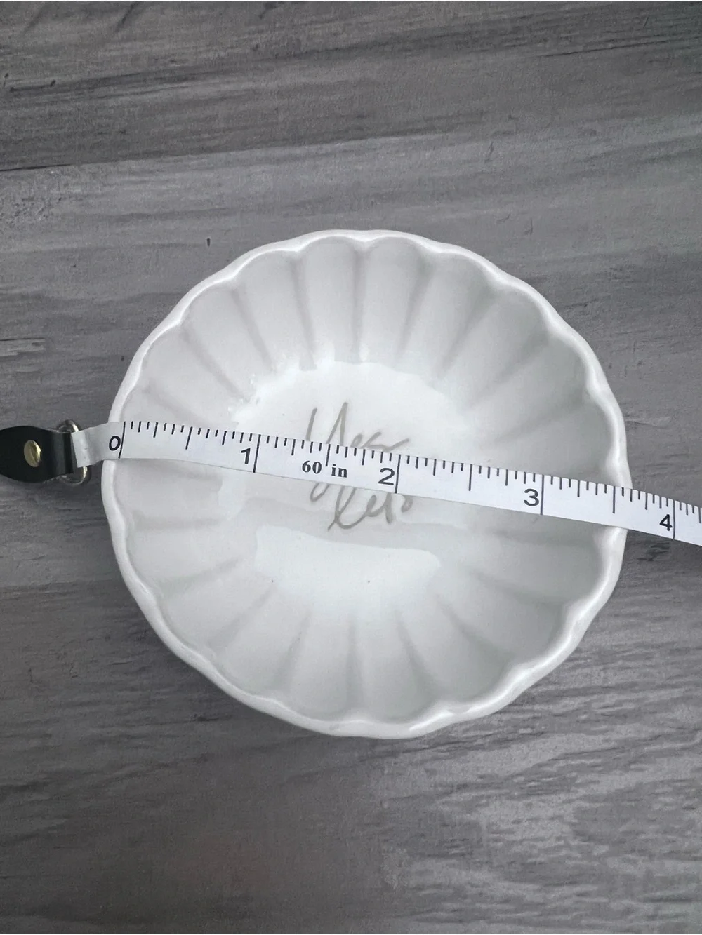 Yes Let's White Ceramic Trinket Dish